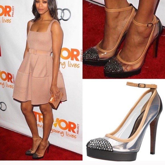 Lanvin Crystal-Cap-Toe Clear Pump